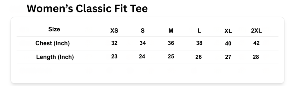women’s classic fit tee resize